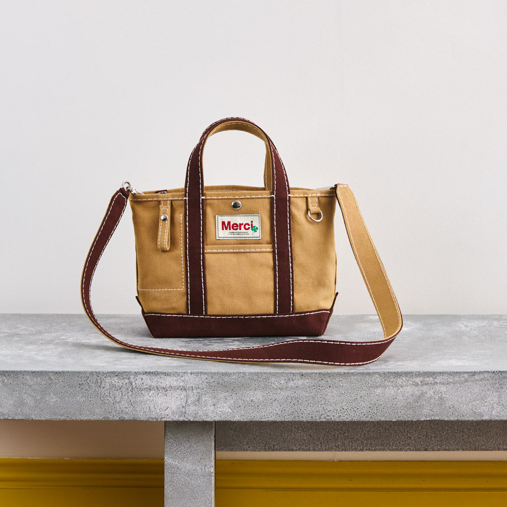 Merci - Cabas Candide en canvas - Marron