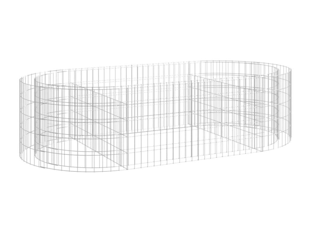 Arriate de gaviones de hierro galvanizado 200x100x50 cm