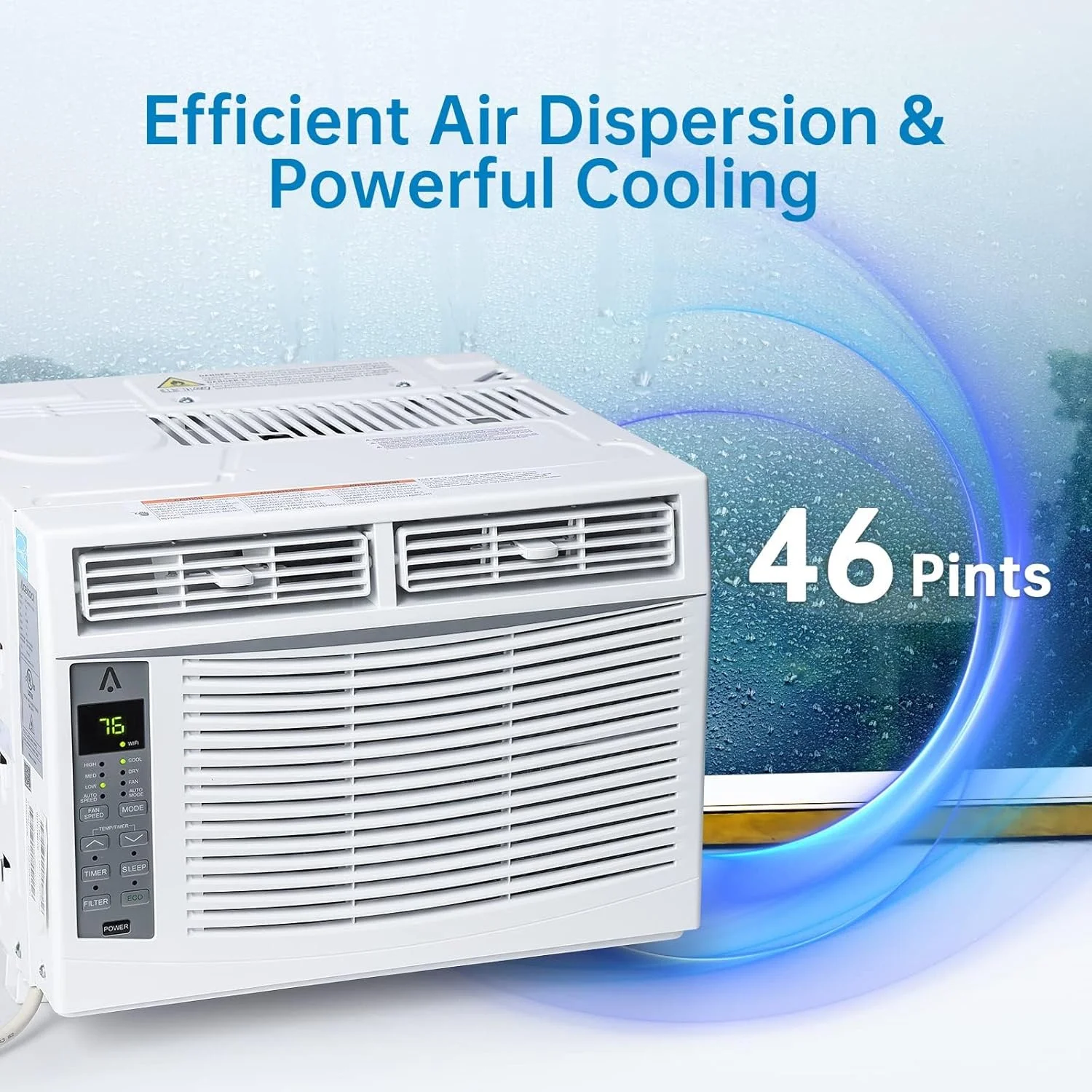 GAOMON Smart 6000 BTU Window Air Conditioner - WiFi - Enabled AC with Remote & App Control, Timer, Sleep Mode, Easy