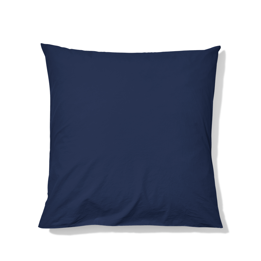 Taie d'oreiller en percale de coton - Bleu Abysses
