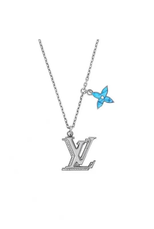 Louis Vuitton Diamond Paved LV Monogram Necklace - Original Replica Club
