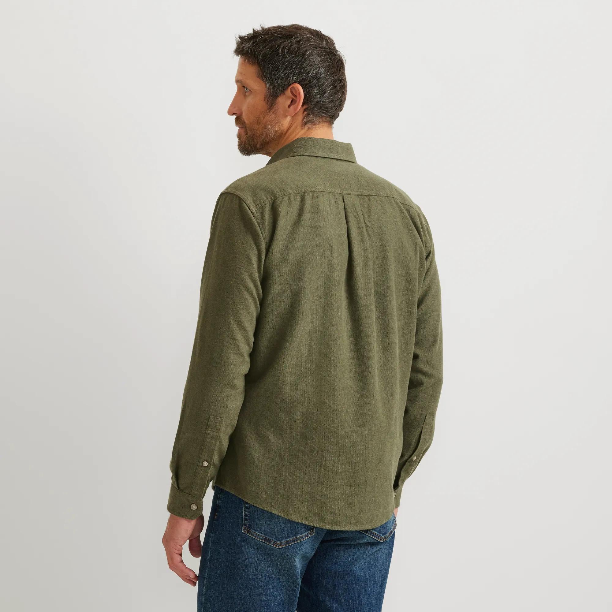 Men's Eddie's Favorite Flannel Classic Fit Shirt - Solid - Eddie Bauer Outlet