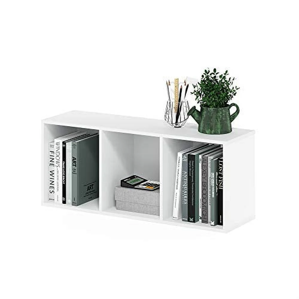 Furinno 11003WH 3 - Tier Open Shelf Bookcase, White Color - 12" W x 31.5" H x 9.3" D - image 5