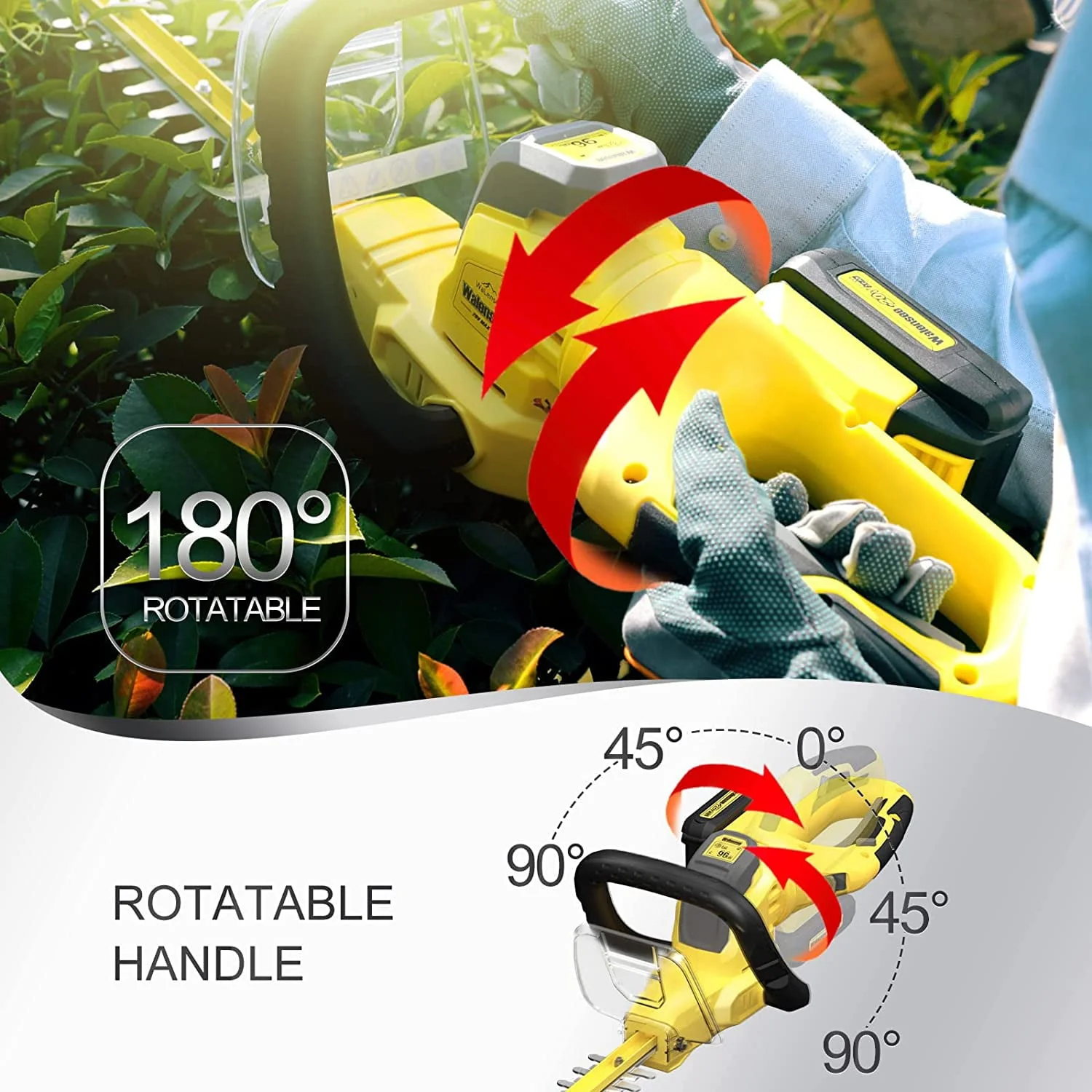 Walensee 20V MAX Cordless Hedge Trimmer, 2.0Ah Battery & Fast Charger Included - Image 3