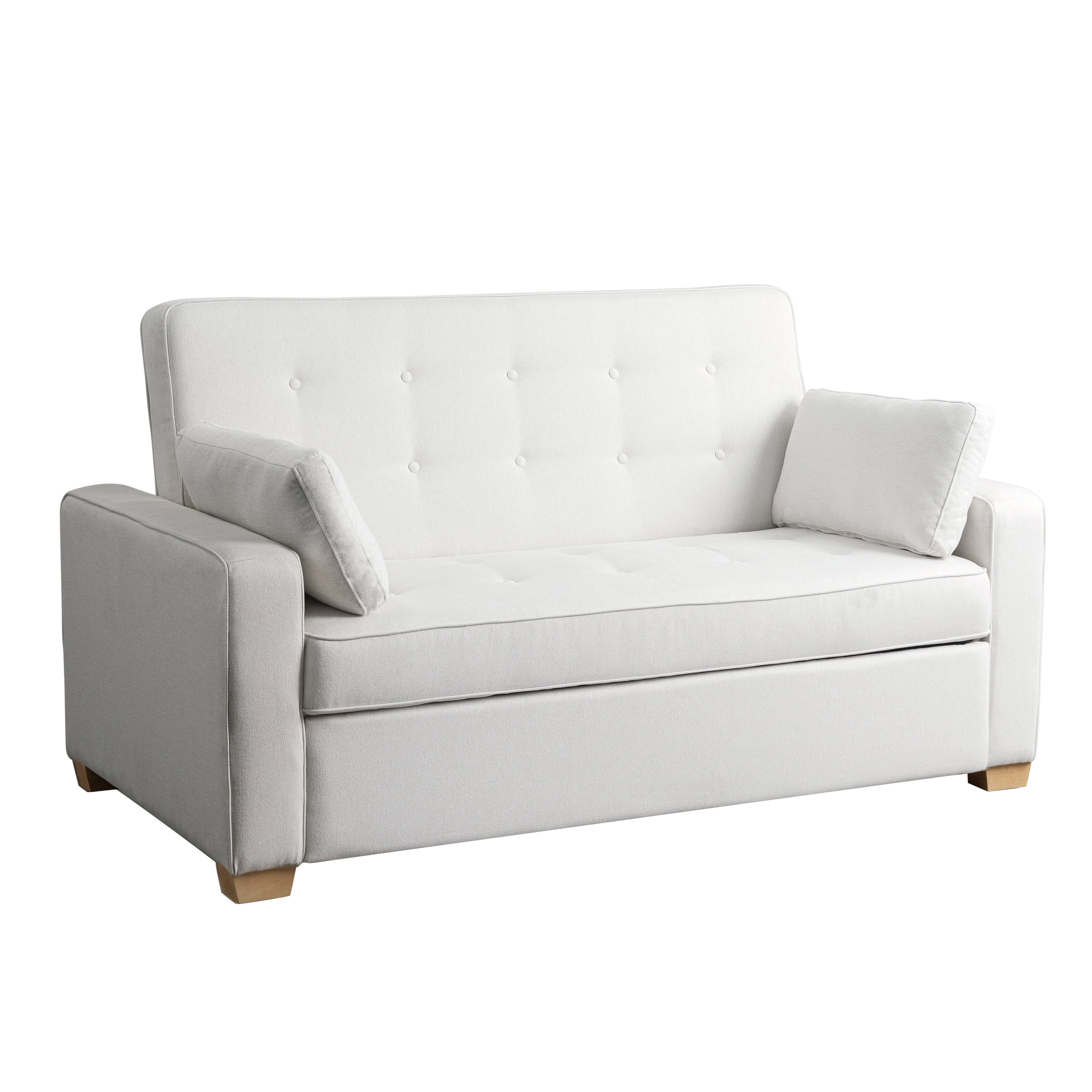 Serta Dream Convertibles Monroe Modern Polyester Convertible Queen Sofa Bed with Pillows Grey - Image 23