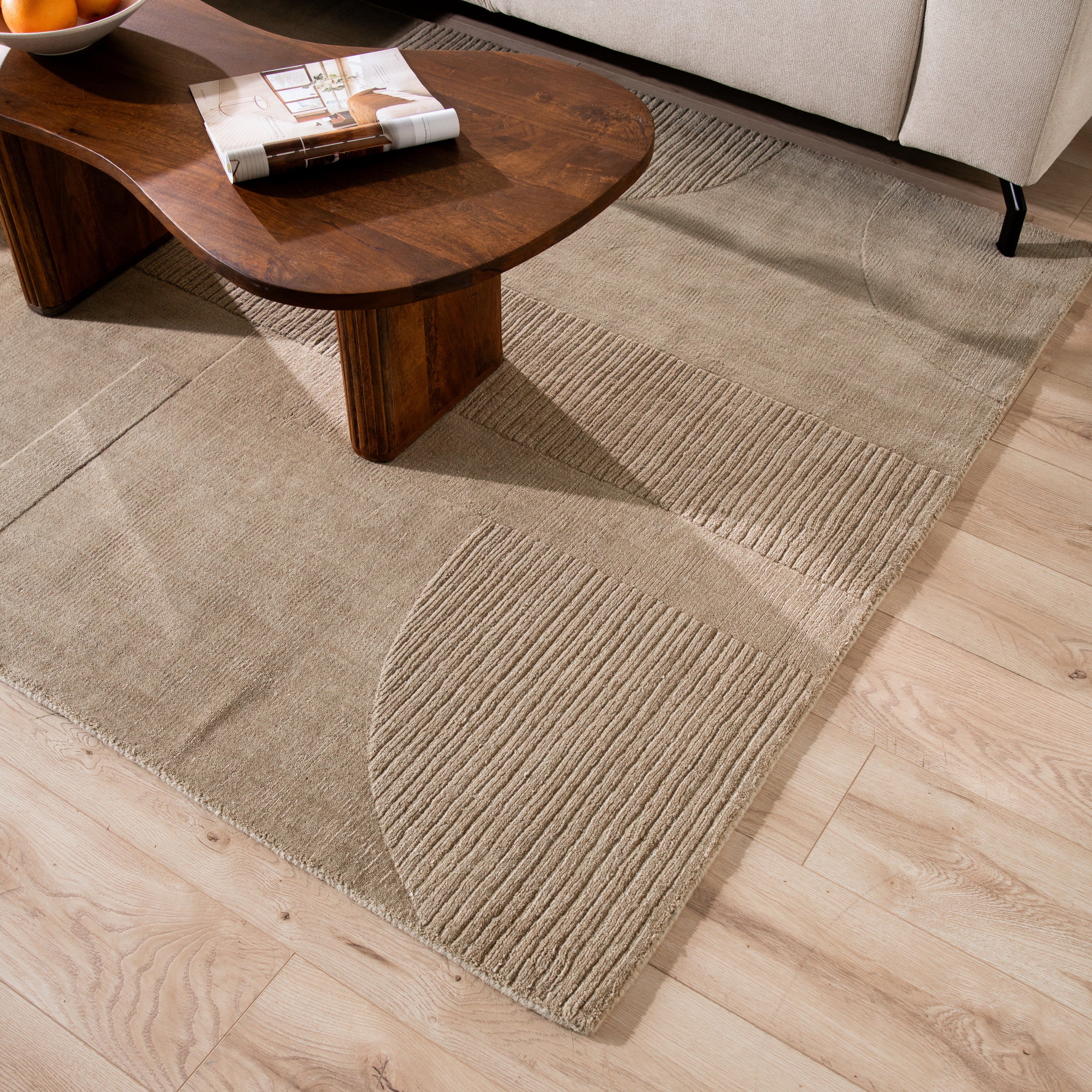 by fonQ Shapes Vloerkleed 160 x 230 cm - Sage Green