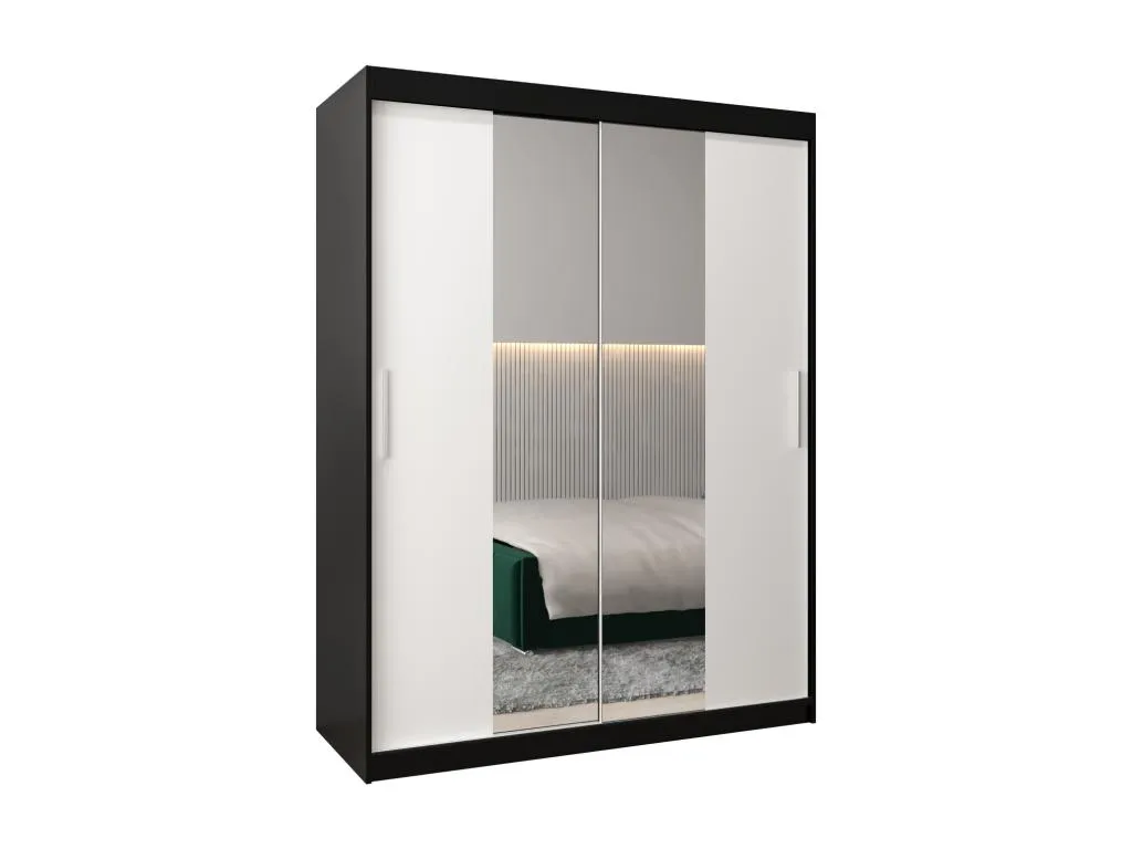 Armario Lluesmahome 1 de puertas correderas 200/150/62 2 puertas (negro/blanco) 44623KYAB