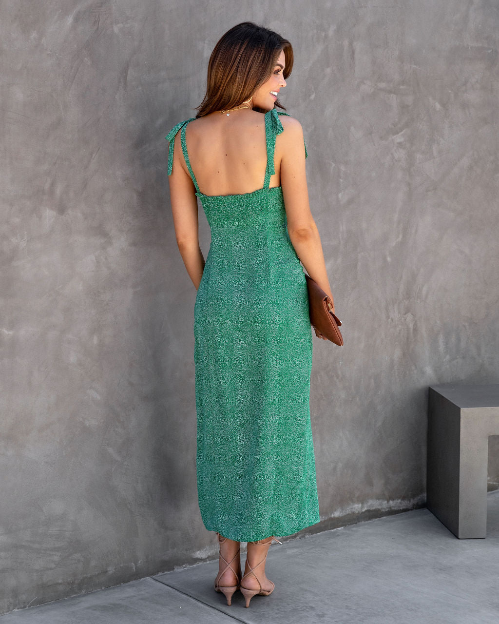 Carmine Printed Slit Maxi Dress - FINAL SALE - Se7enfashion