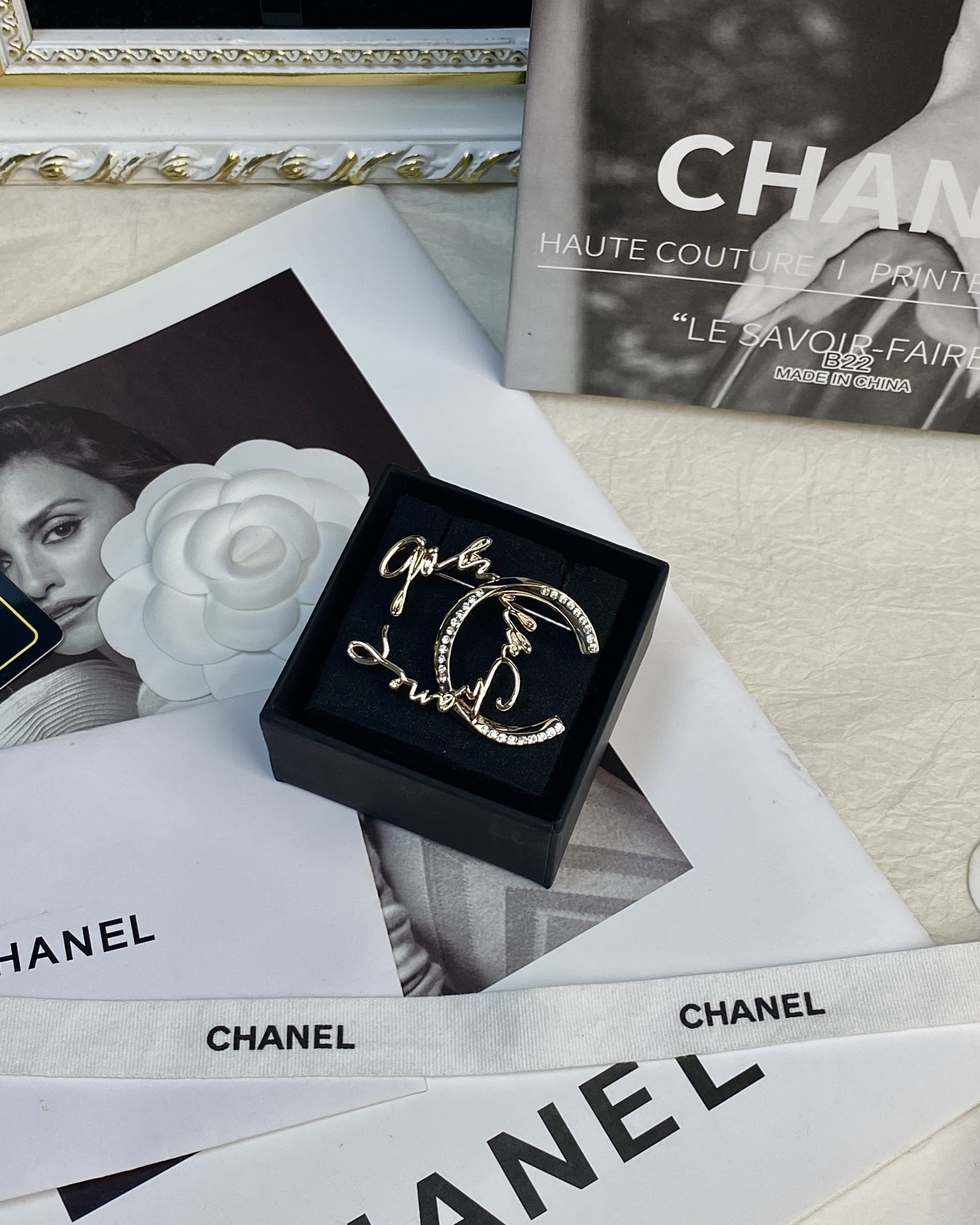 Chanel Monogram Half CC Brooch - Original Replica Club