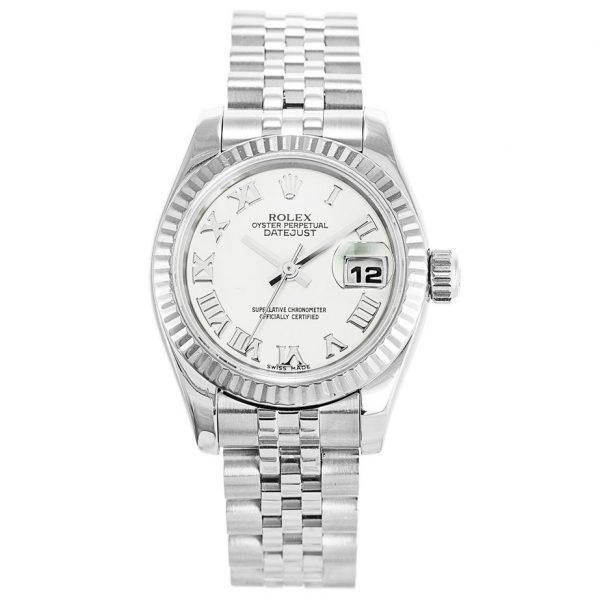 Réplica Rolex Datejust Blanco Números romanos 179174