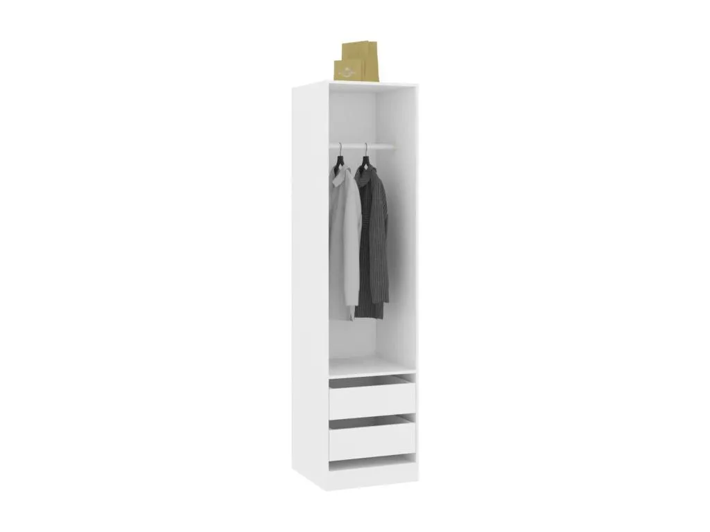 Armario con cajones Blanco 50x50x200 cm Habitarluz contrachapada 38177JLNV