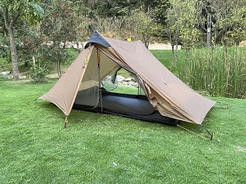 3F UL Gear Lanshan Ultralight Tent Waterproof Professional Hiking Tent 2Person Tents for Camping 4 Season Backpacking Tent (Khaki-2 People, 4 Season) - Image 3