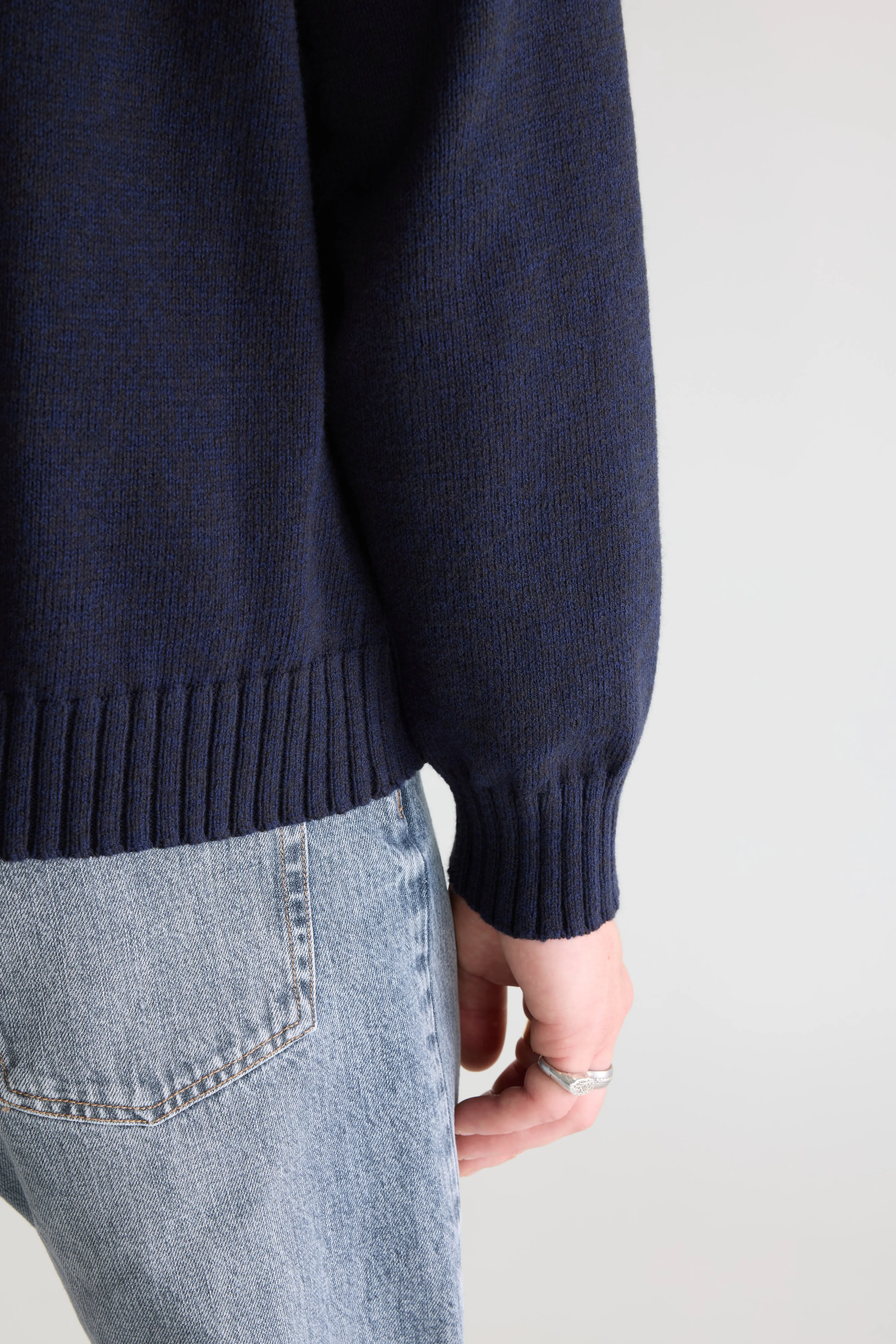 Bellerose Grimo two-tone sweater (261 / M / BLACK BLUE)