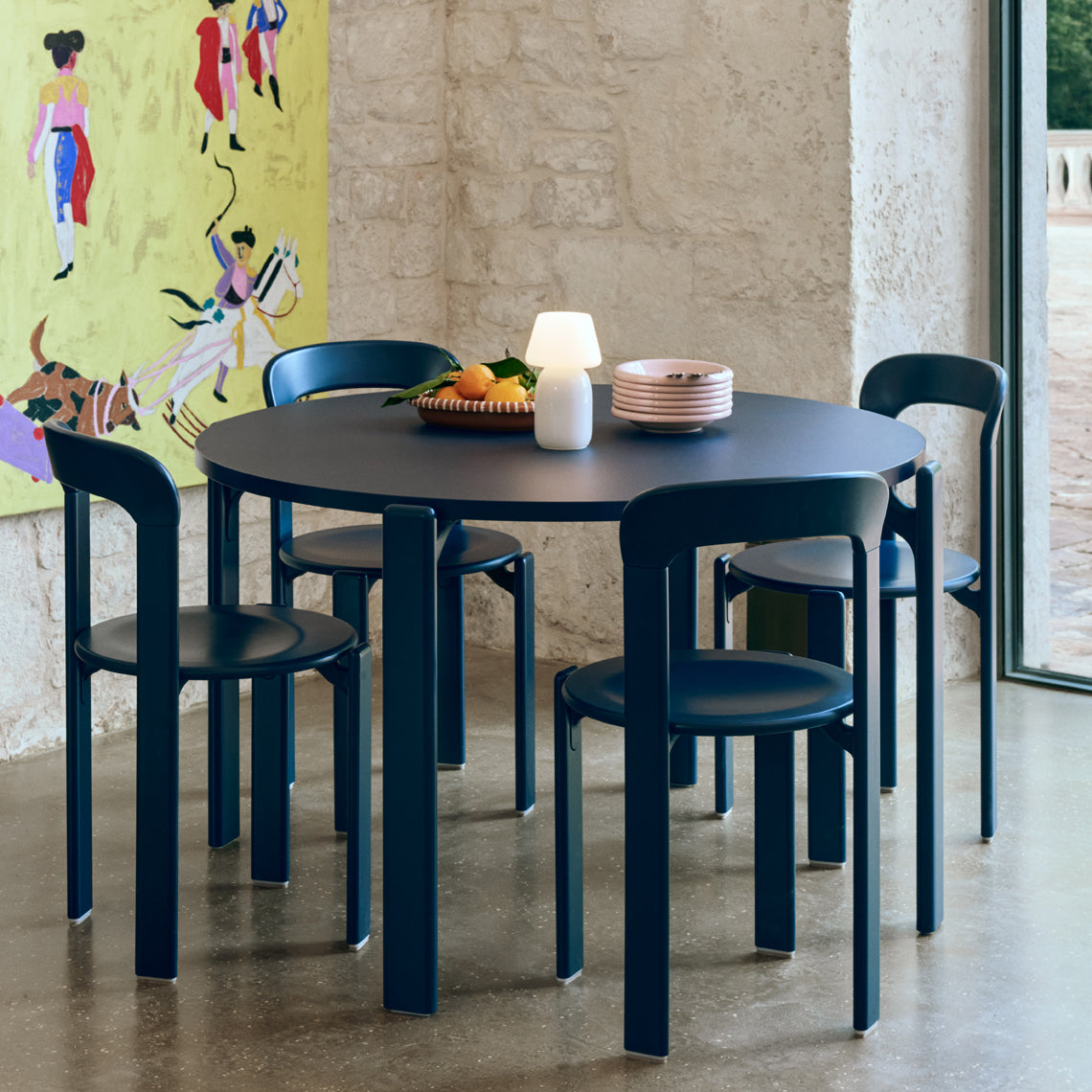 HAY Rey Eettafel Beukenhout - Royal Blue