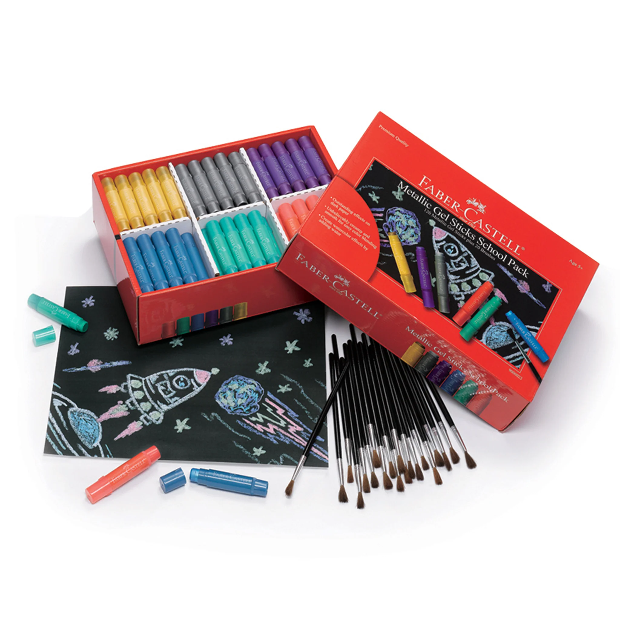 Metallic Gel Stick School Pack