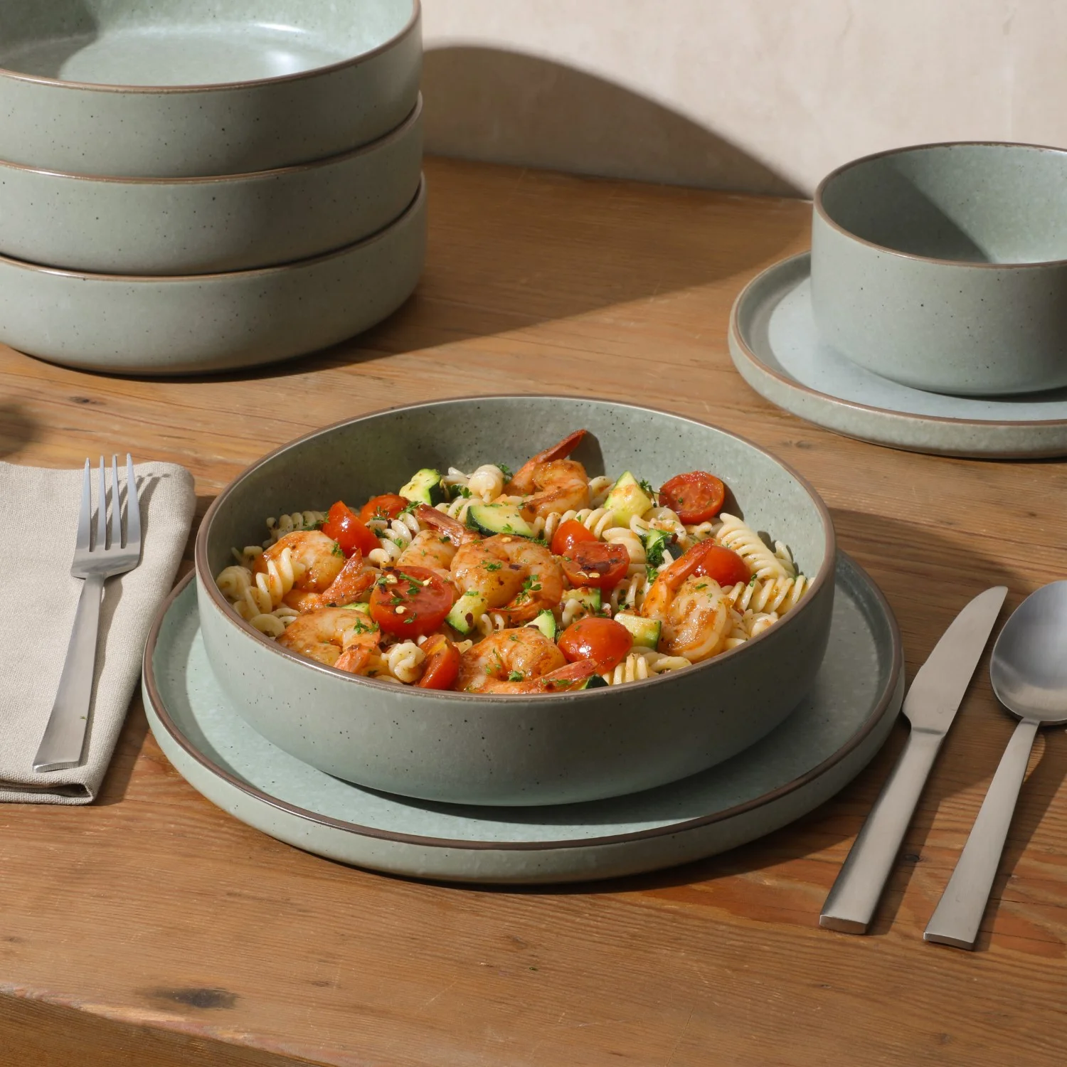 Gibson Elite Gelston Stoneware Matte Reactive Glaze 16 Piece (Service for 4) Plates and Bowl Dinnerware Set - Grey - Image 12