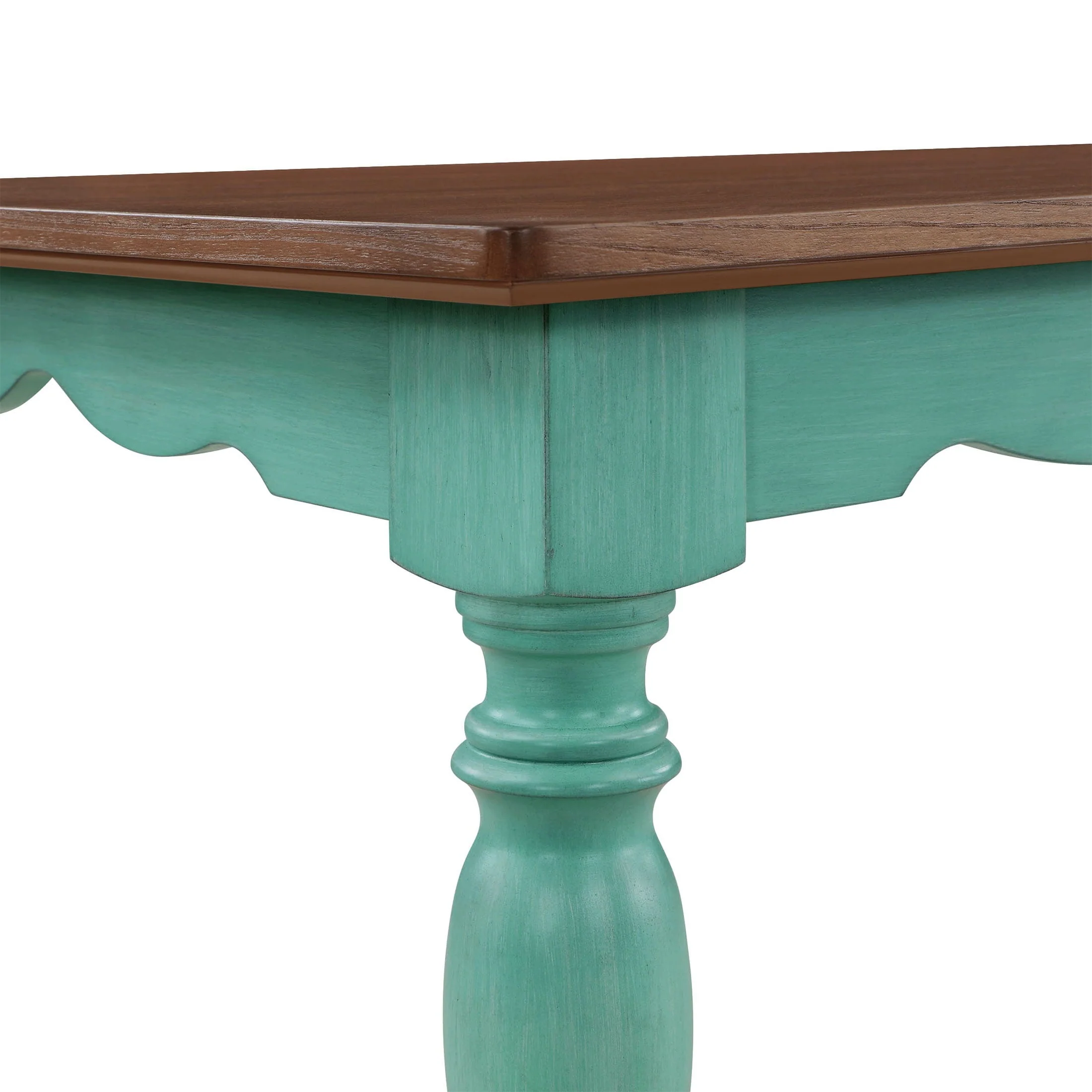 The Pioneer Woman Dining Table Made With Solid Wood Frame, Teal - Image 8