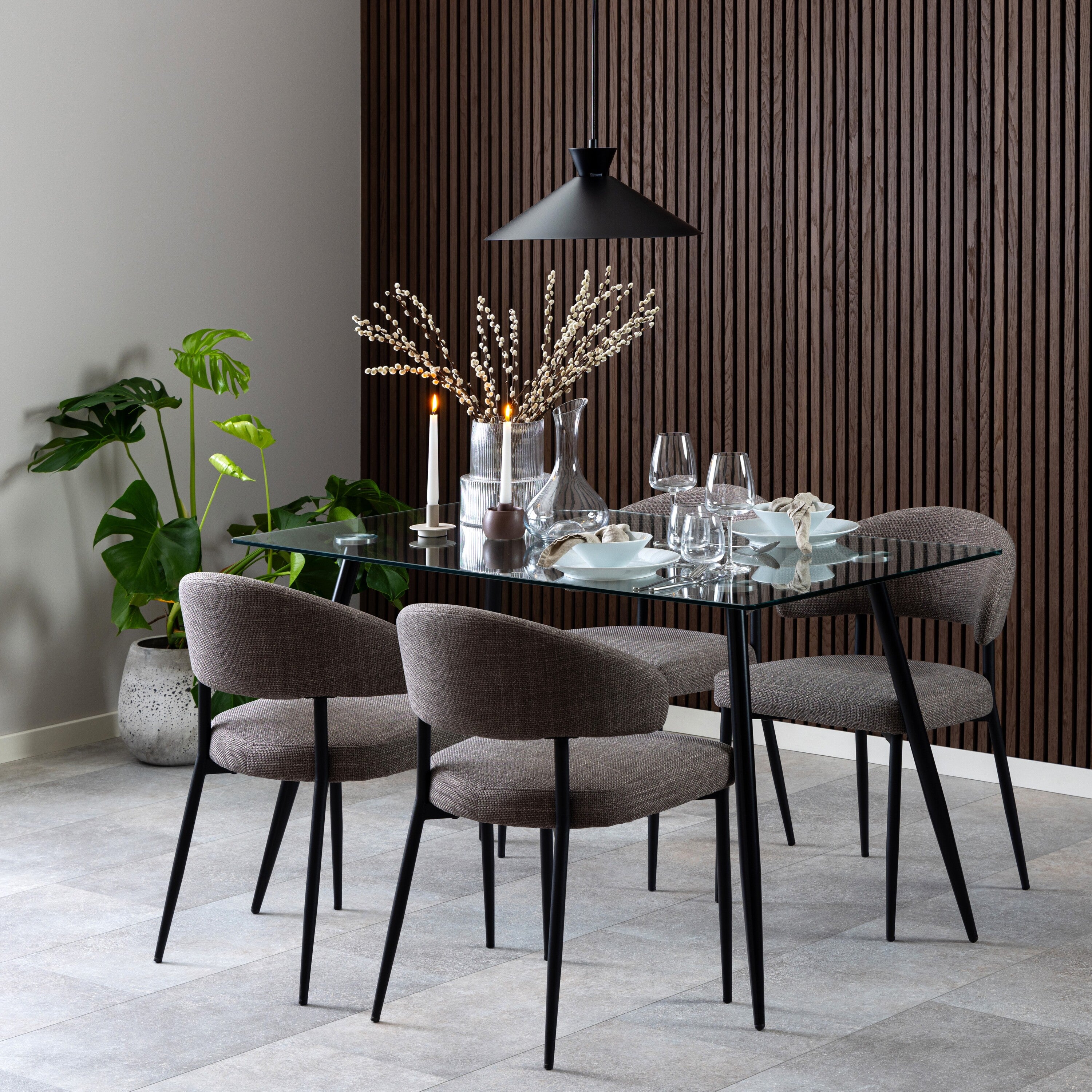 by fonQ Warp Eetkamerstoel - Taupe