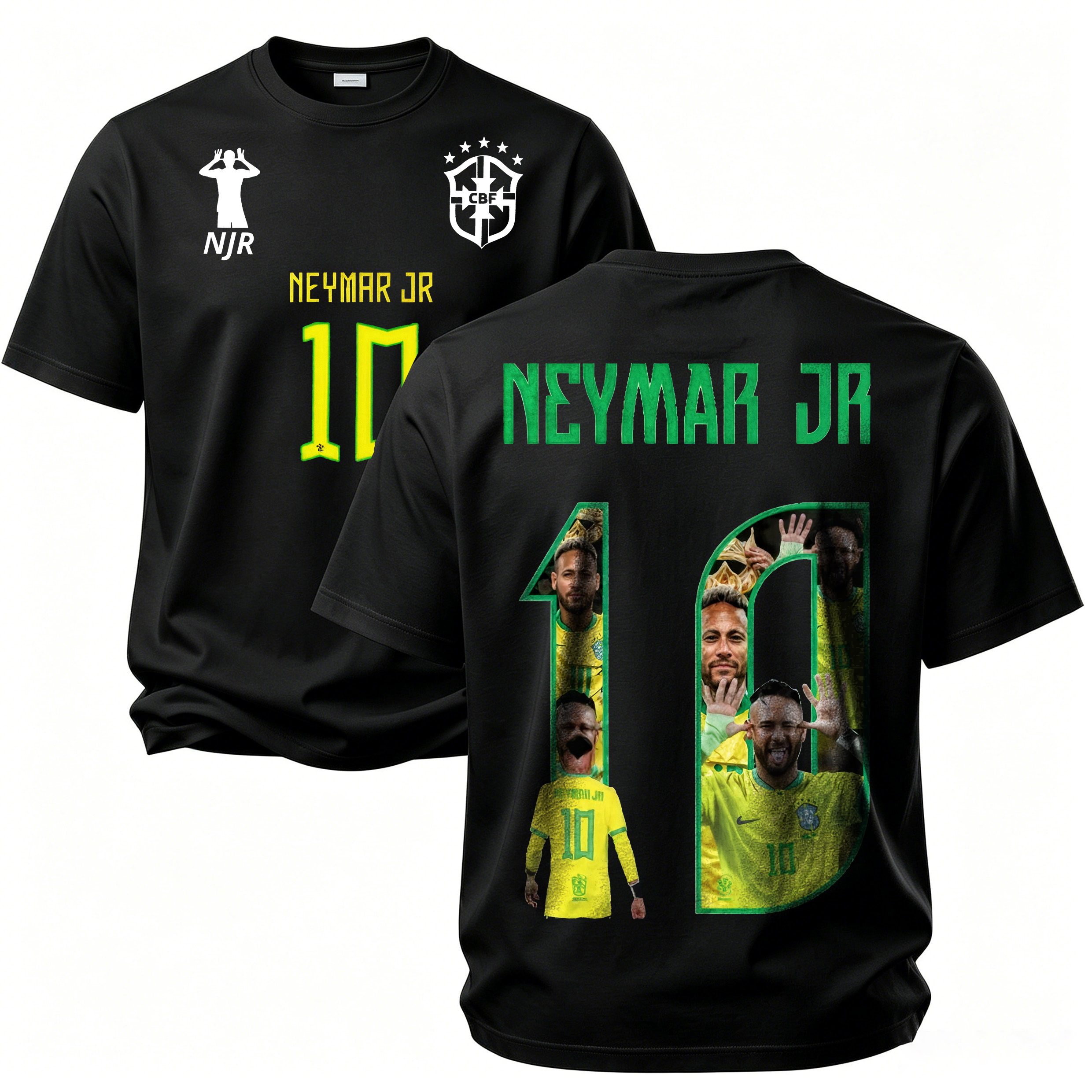Creative Number 10 Frame Soccer Star Printed Unisex Oversized T-shirt