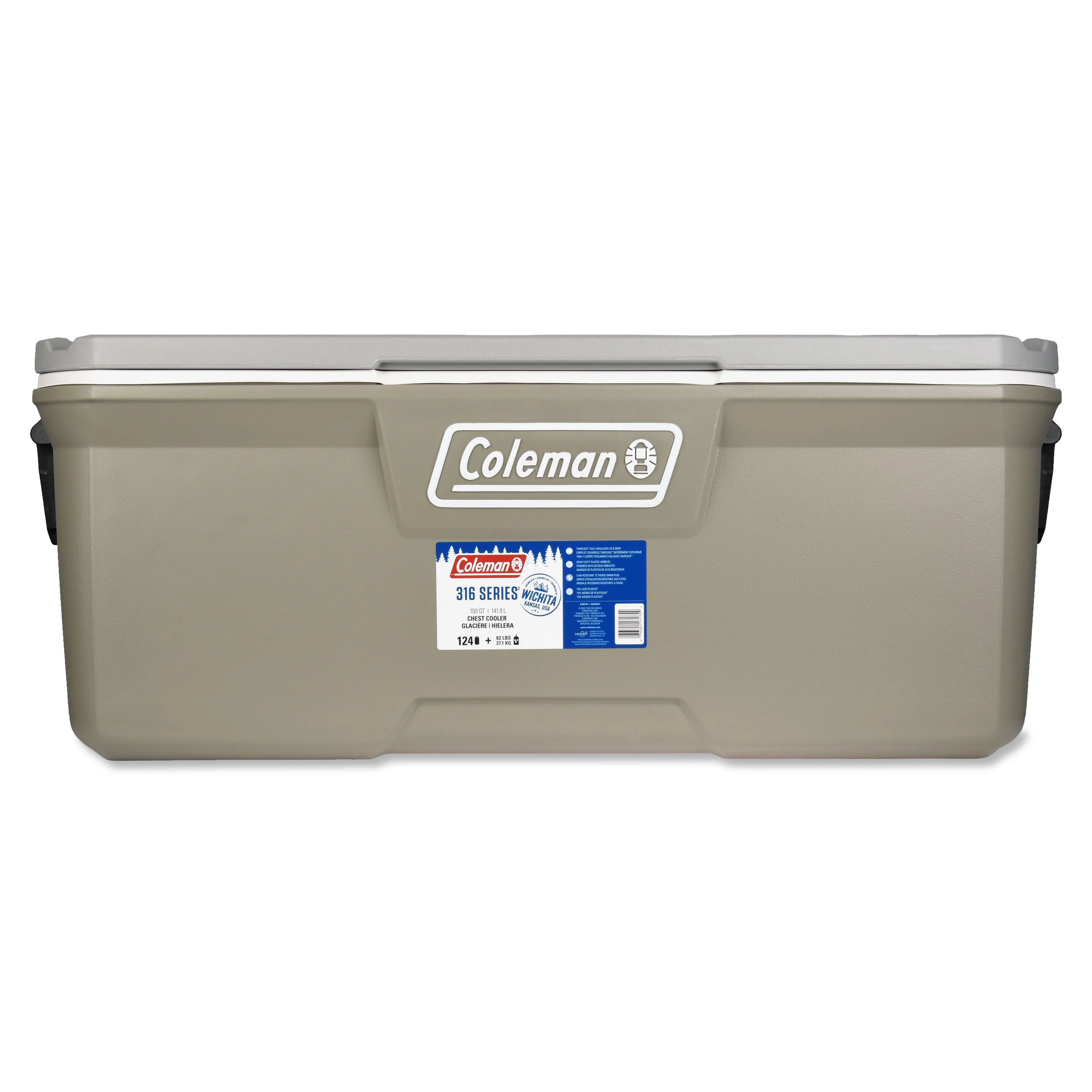 Coleman 316 Series 150QT Hard Chest Cooler, Silver Ash - Image 8