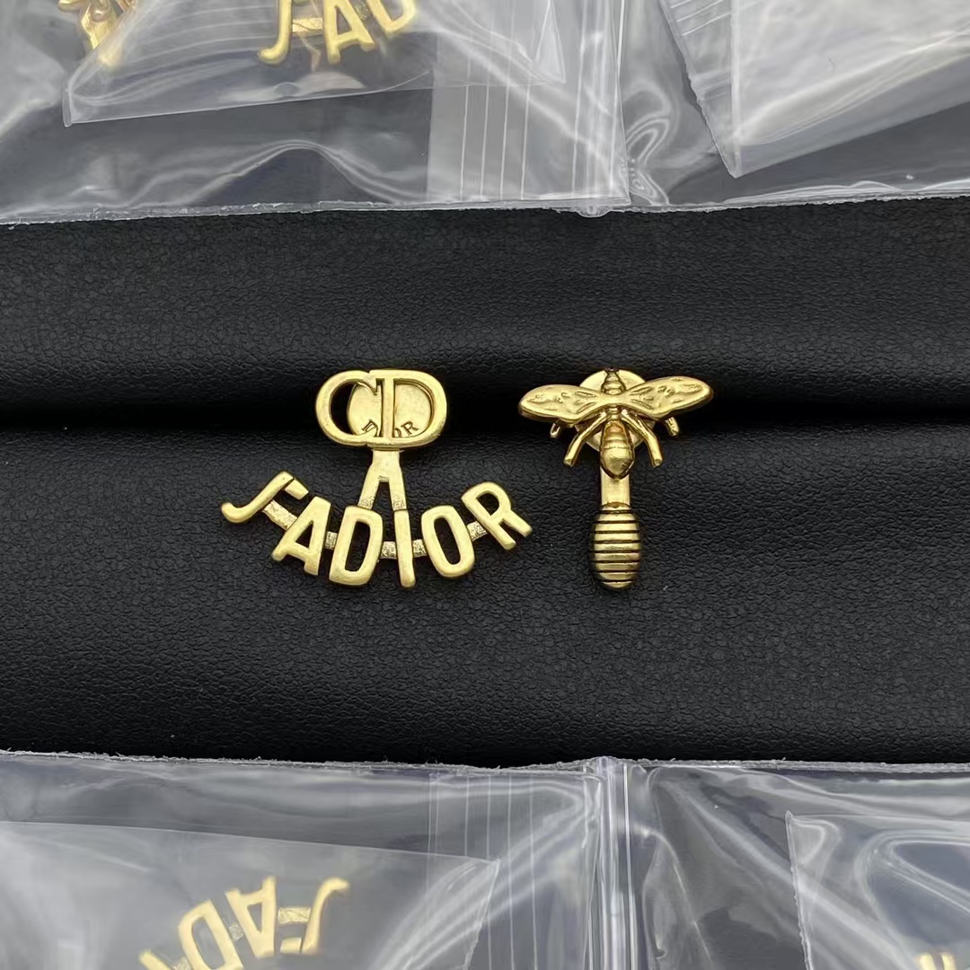 Dior Asymmetric JADIOR Bee Earrings - Original Replica Club