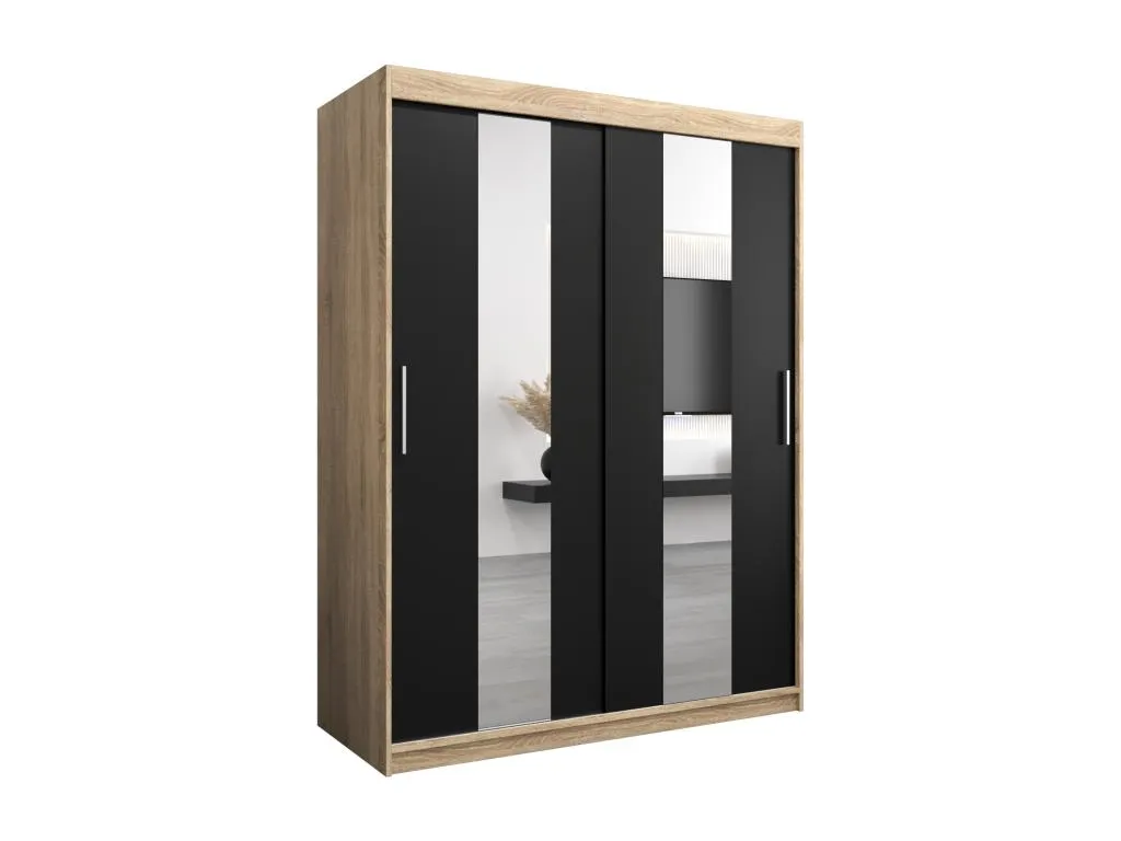 Armario Hogarmini de puertas correderas 200/150/62 2 puertas (Hogarmini/negro) xqyk09074