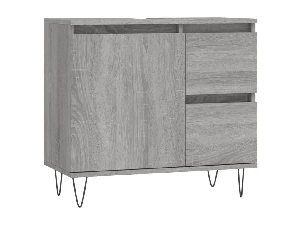 Armario de baño Decocasaes contrachapada gris Decocasaes 65x33x60 cm cevh66797