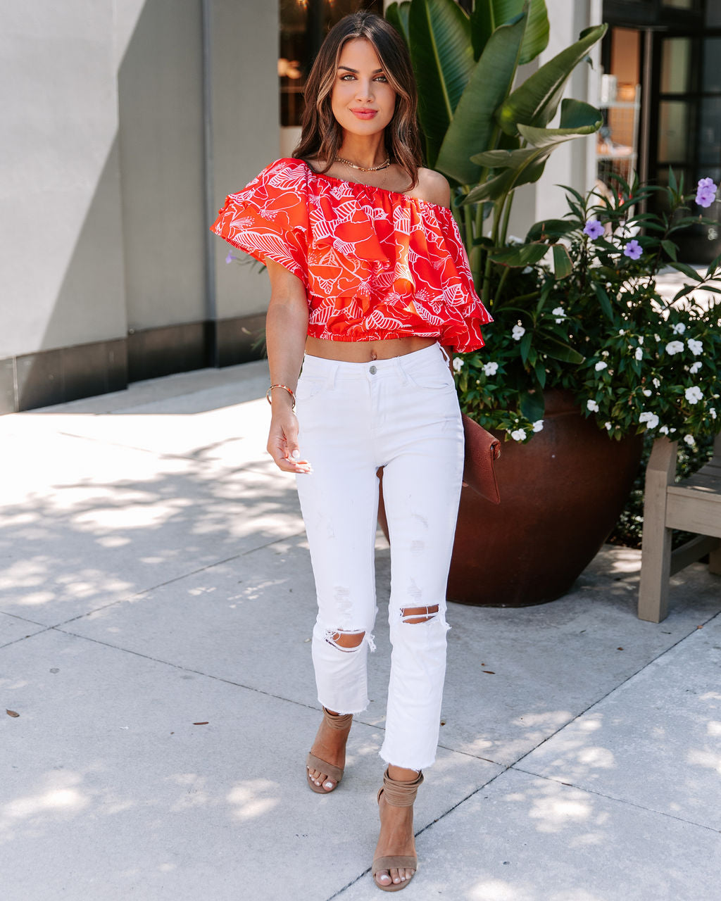 Island Luxe Floral Off The Shoulder Top - FINAL SALE - Se7enfashion