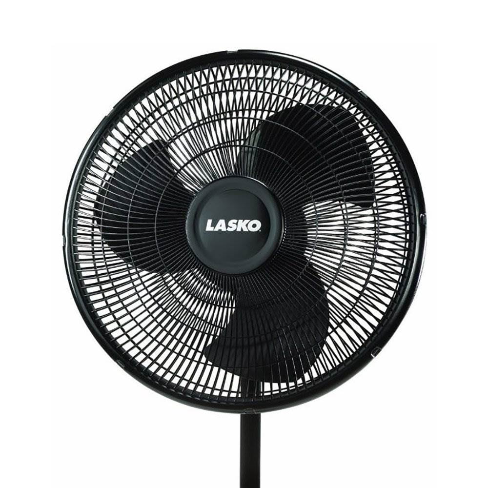 Lasko 16" Oscillating 3 Speed Adjustable Pedestal Stand Fan, Black (2 Pack) - Image 6