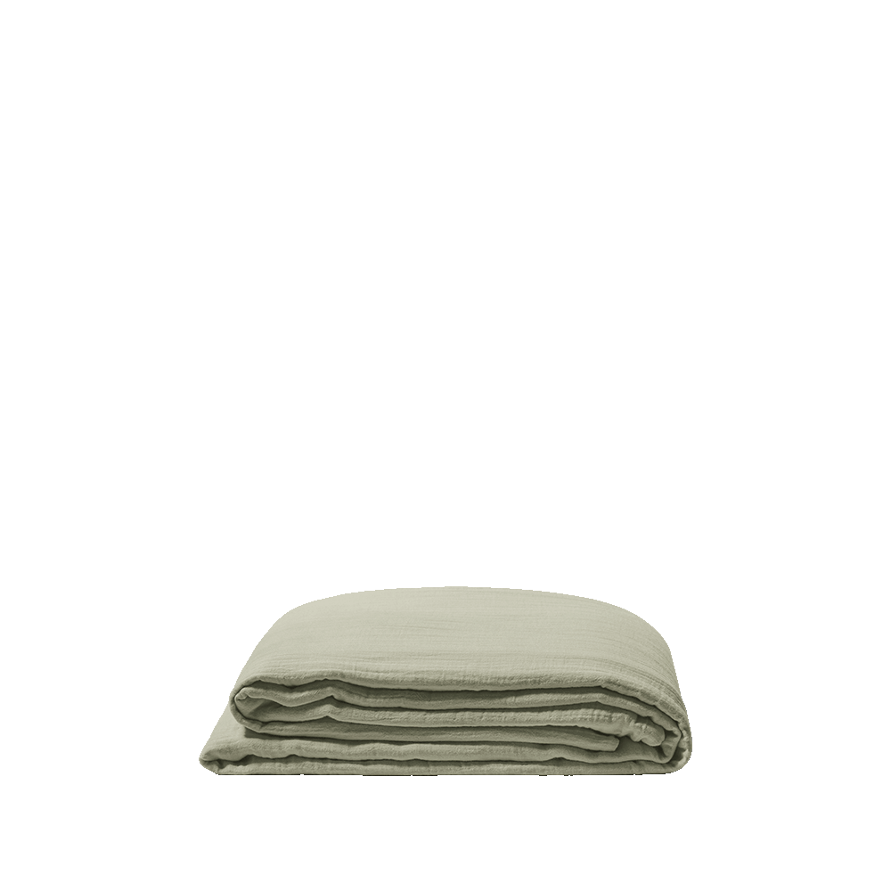 Drap plat en gaze de coton - Vert 77 Rue de Varenne