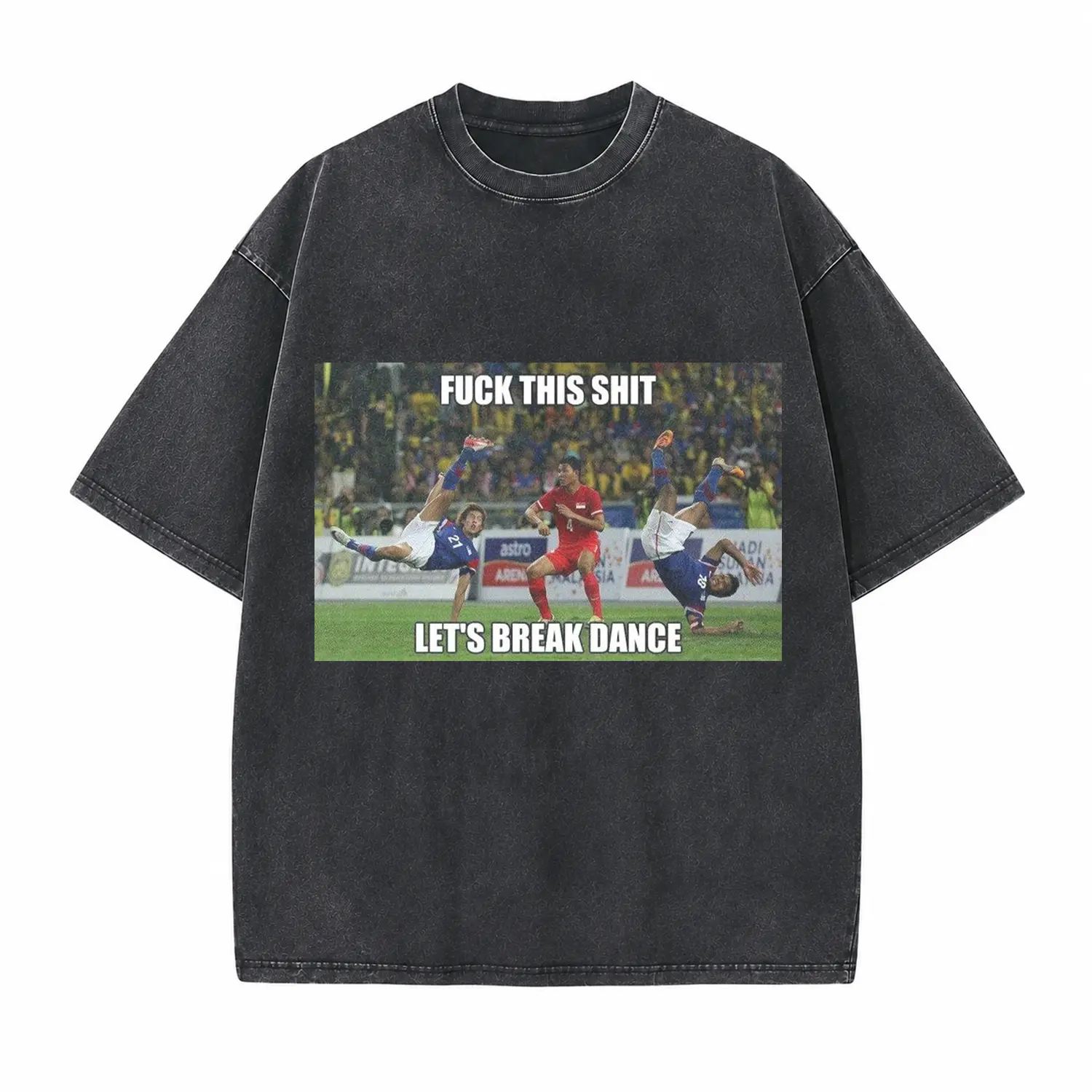 Let's Break Dance Printed Unisex Washed T-Shirt