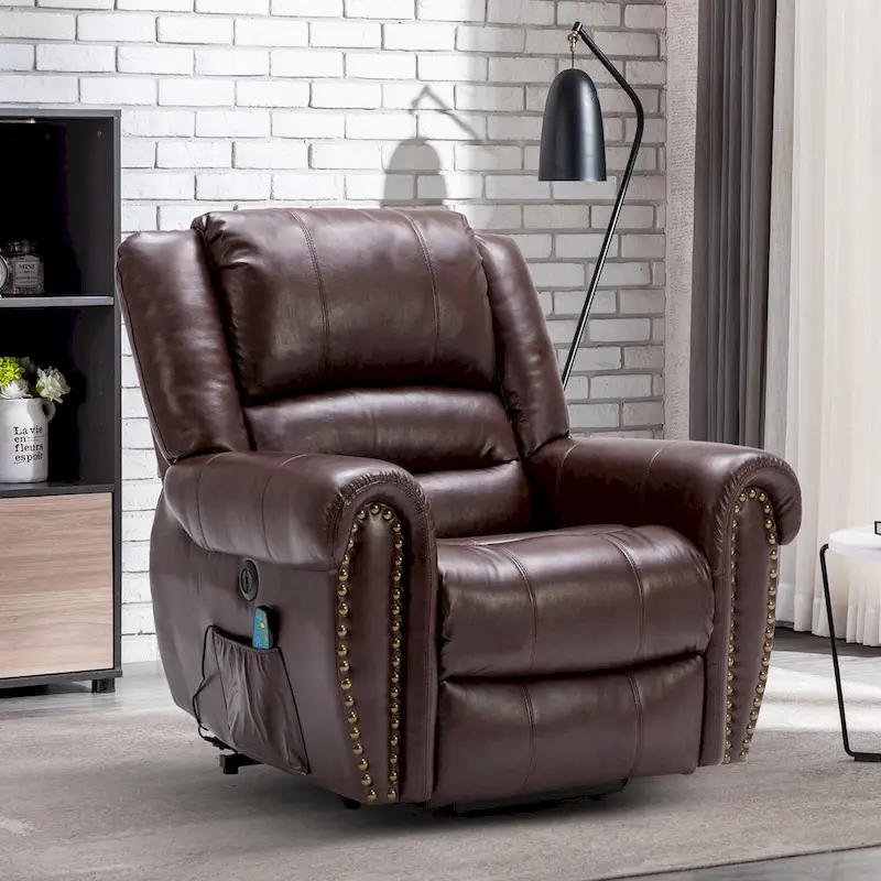 Comfortable Power Lift Recliner Chair with Breathable Fabric, Massage, Heat, and USB Charging Port
