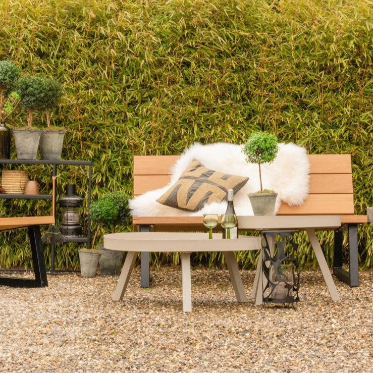 WOOOD Sunny Bijzettafel Buiten - Metaal - Mist - 35 x Ø 80 cm