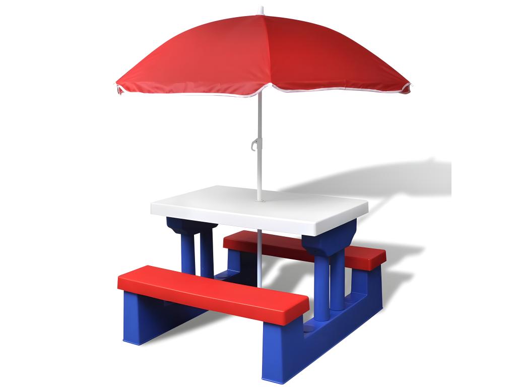 Mesa de picnic   para niños y Decoratodo multicolor