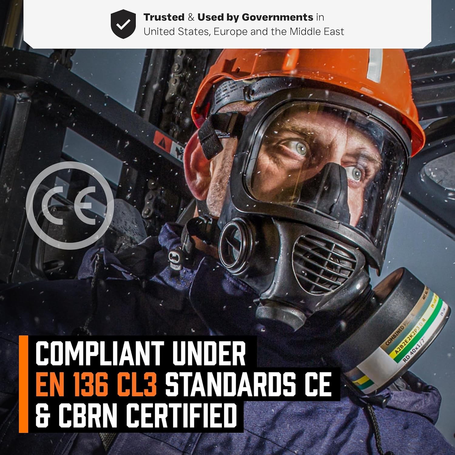 MIRA SAFETY CM-6M CBRN Full Face Gas Mask with Drinking System