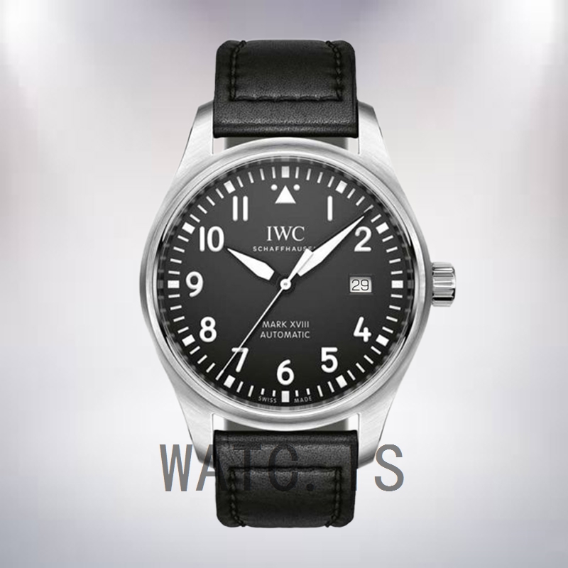 IWC Pilot IW328201 Men's 43mm/40mm Silver-tone Black Dial