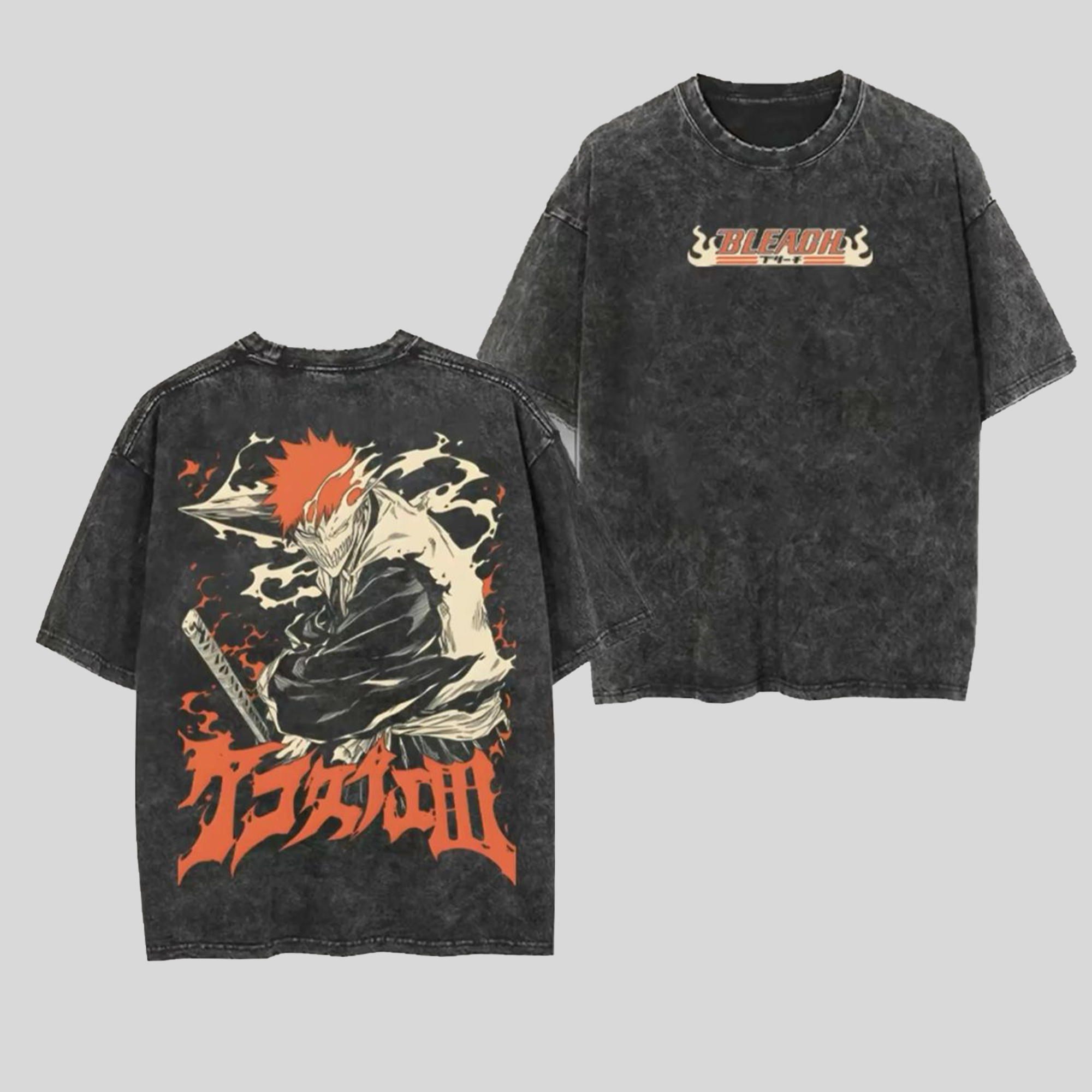 Unisex Anime Inspired Vintage Washed T-Shirt丨BLEACH