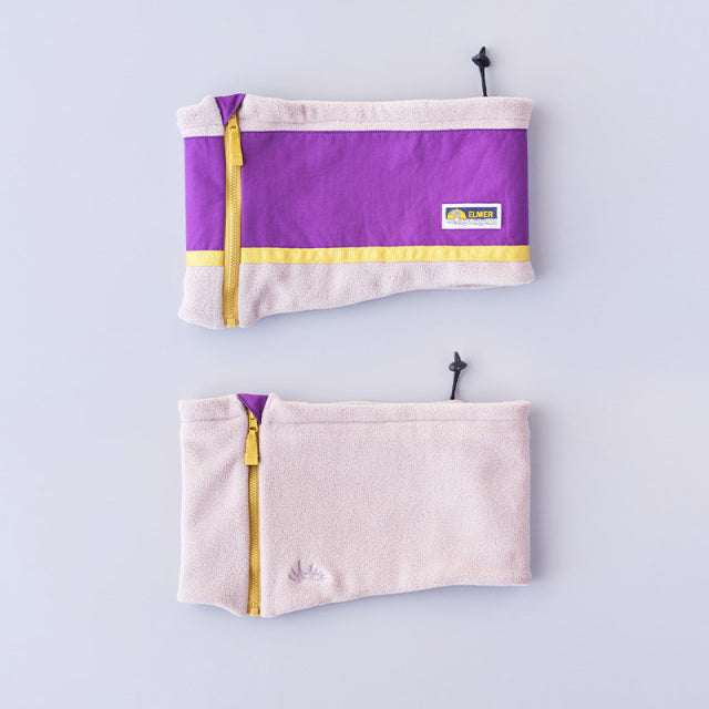 ELMER - Écharpe réversible - Beige et violet