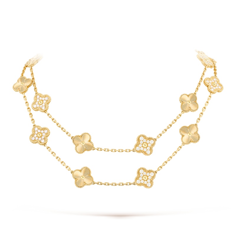 Replicate Vintage Alhambra long necklace, 20 motifs(1:1 replica) - Original Replica Club