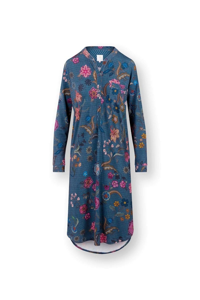 Diogo Long Sleeve Nightdress Coco Flower Blue