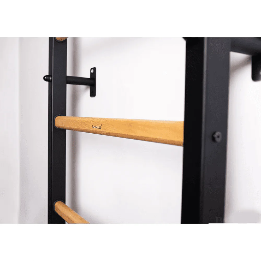 BenchK 211 Black Wall bars with adjustable beech wood pull-up bar - Image 6