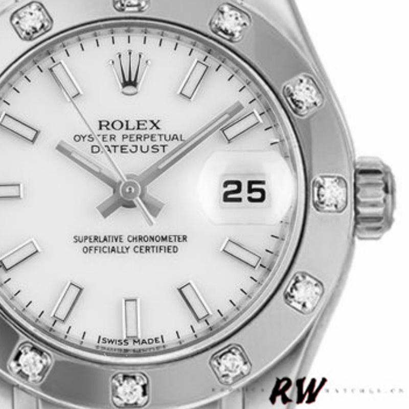 Rolex Masterpiece Pearlmaster 80319 White Dial 29MM Lady Replica Watch
