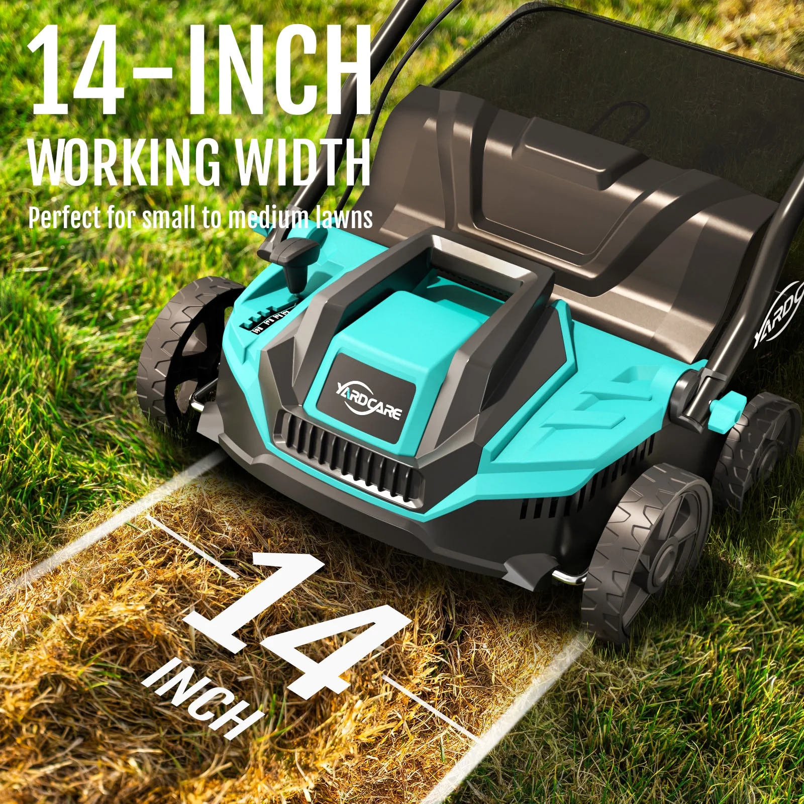 2-in-1 Scarifier and Dethatcher -C Deep Soil Revitalization with High-Torque Motor, Adjustable Depth Control, Dual Safety Switch & Removable 10.5-Gallon Thatch Bag - Image 7