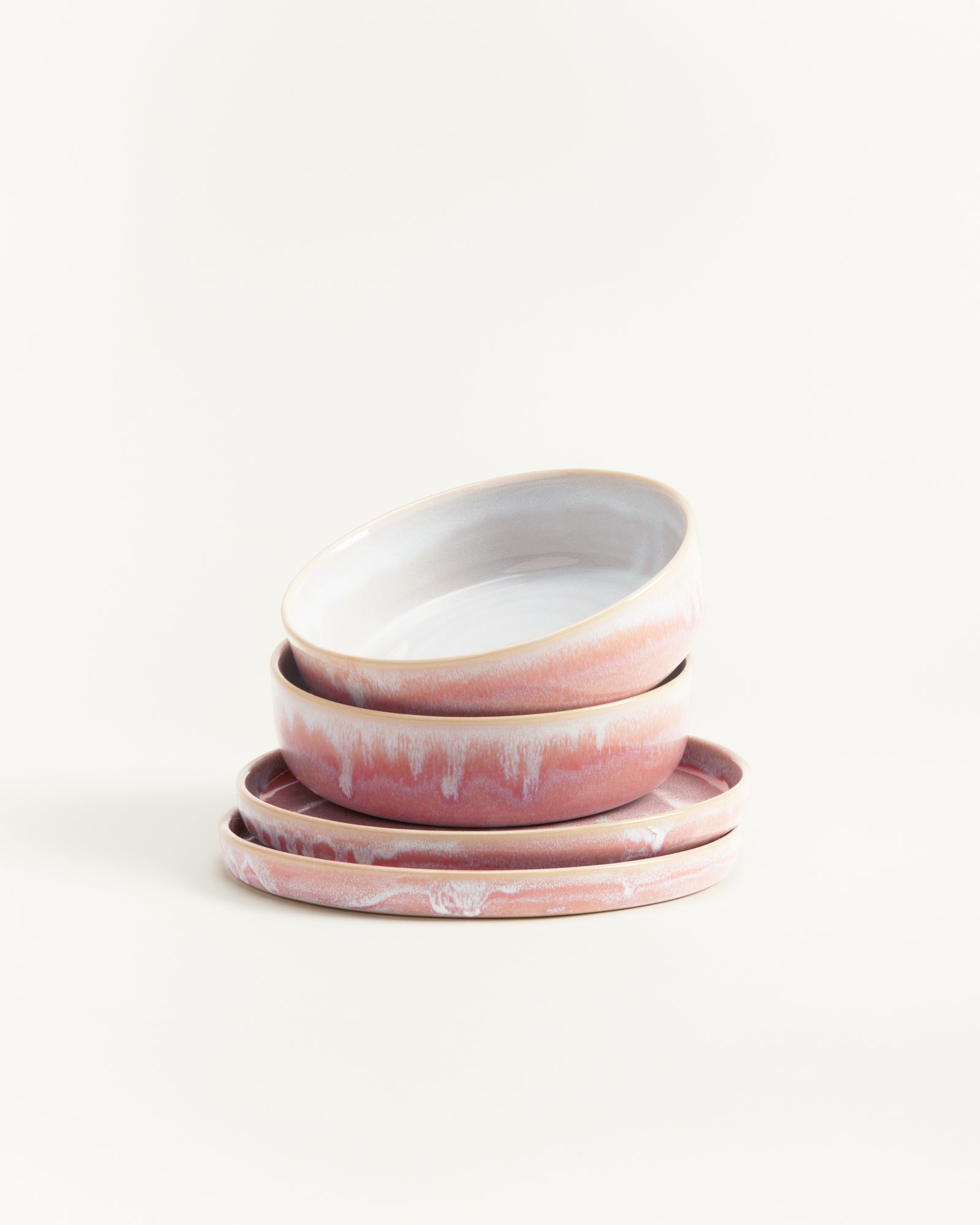 Cordoama Frühstücks-Set modern rosé 4-teilig