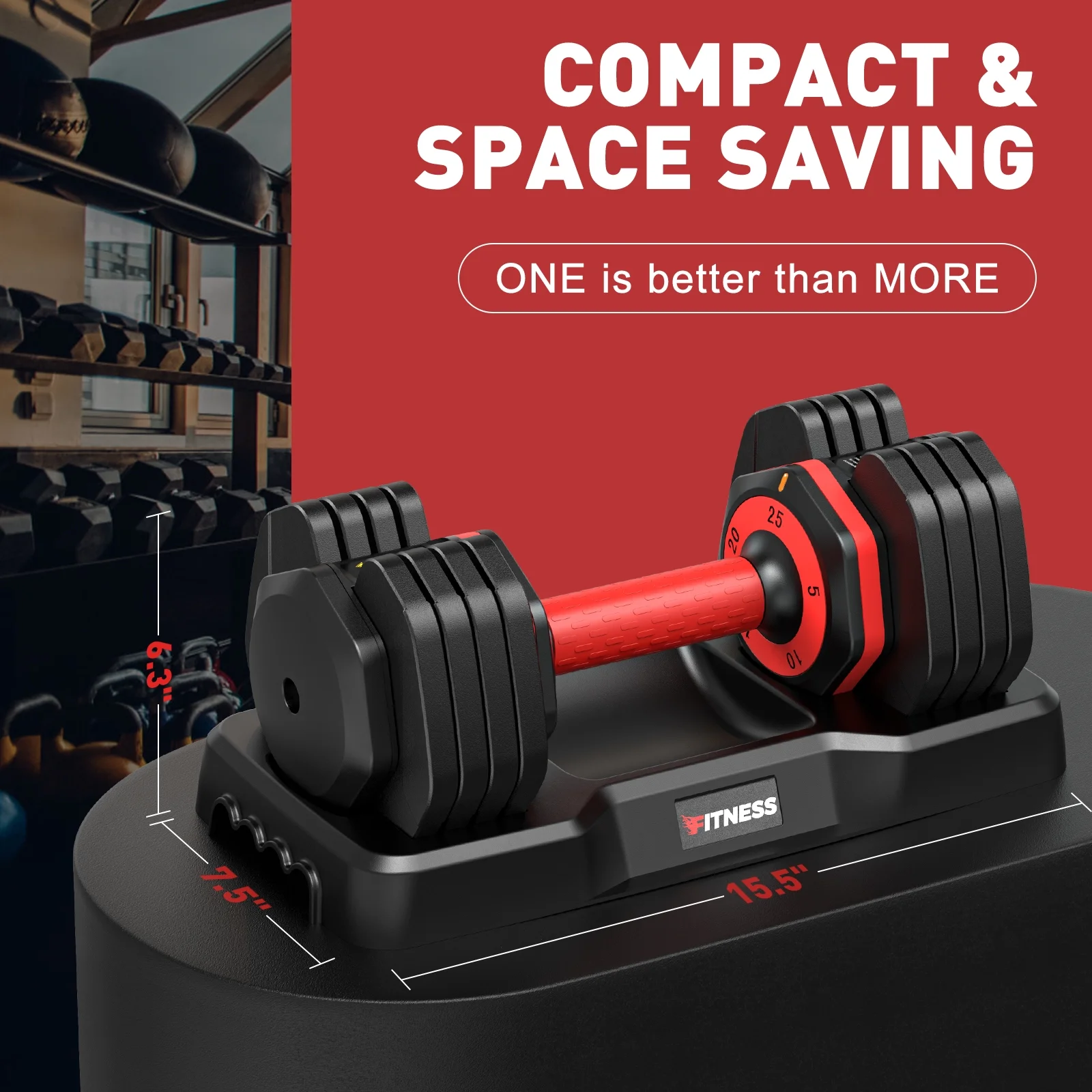 GIKPAL 50lb(25lb*2) 5 in 1 Adjustable Dumbbells 25LB set of 2 Adjustable Free Weights Plates and Rack - Hand Weights for Women and Men - Adjust Weight for Home Gym Full Body Workout Fitness - Image 6