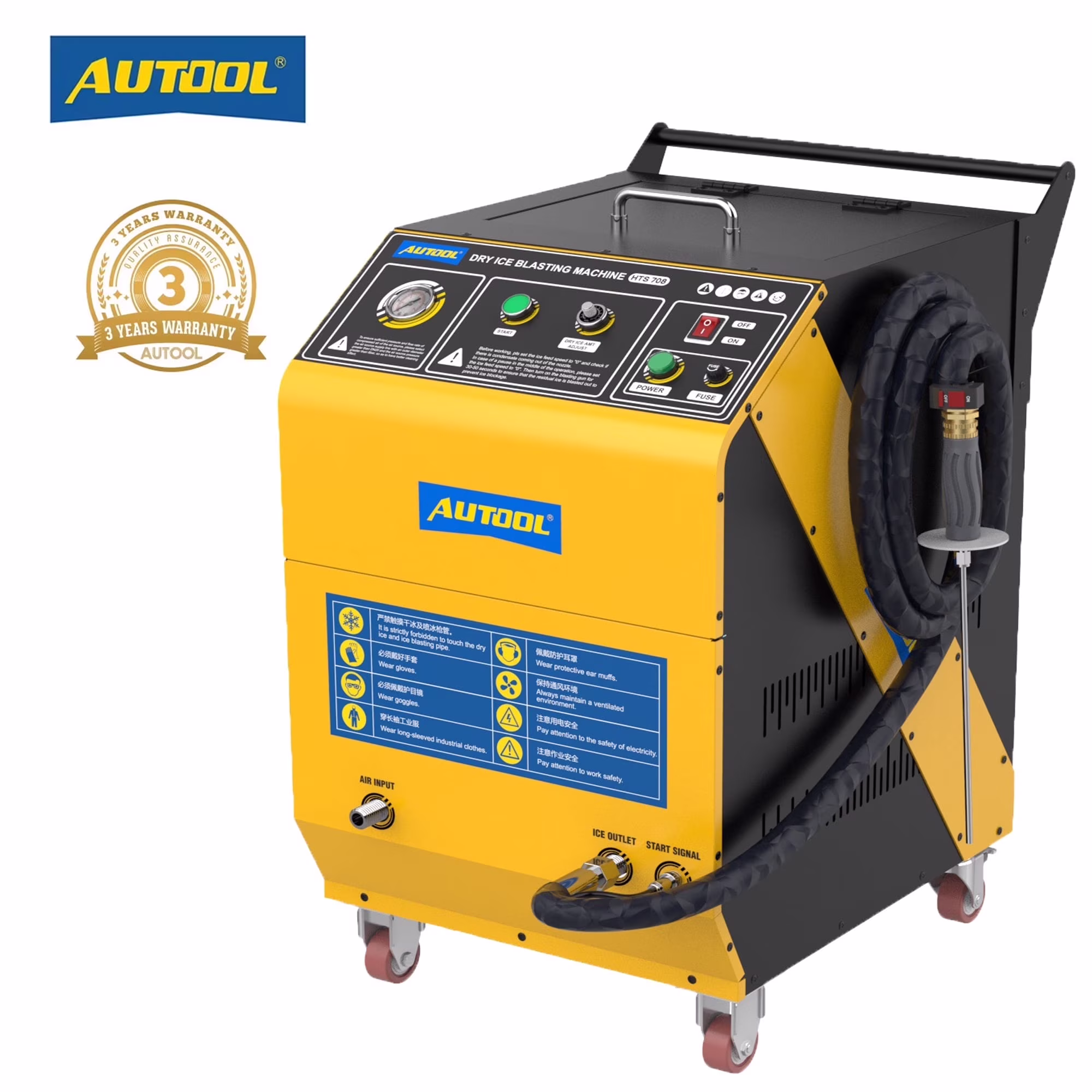 AUTOOL Automotive Dry Ice Cleaning Machine Car Engine Throttle Carbon Deposit Cleaner Exhaust Pipe Pressure Washer 110V/220V Dry Ice Blasting Clean Machine for All Cars, HTS705 - Image 3