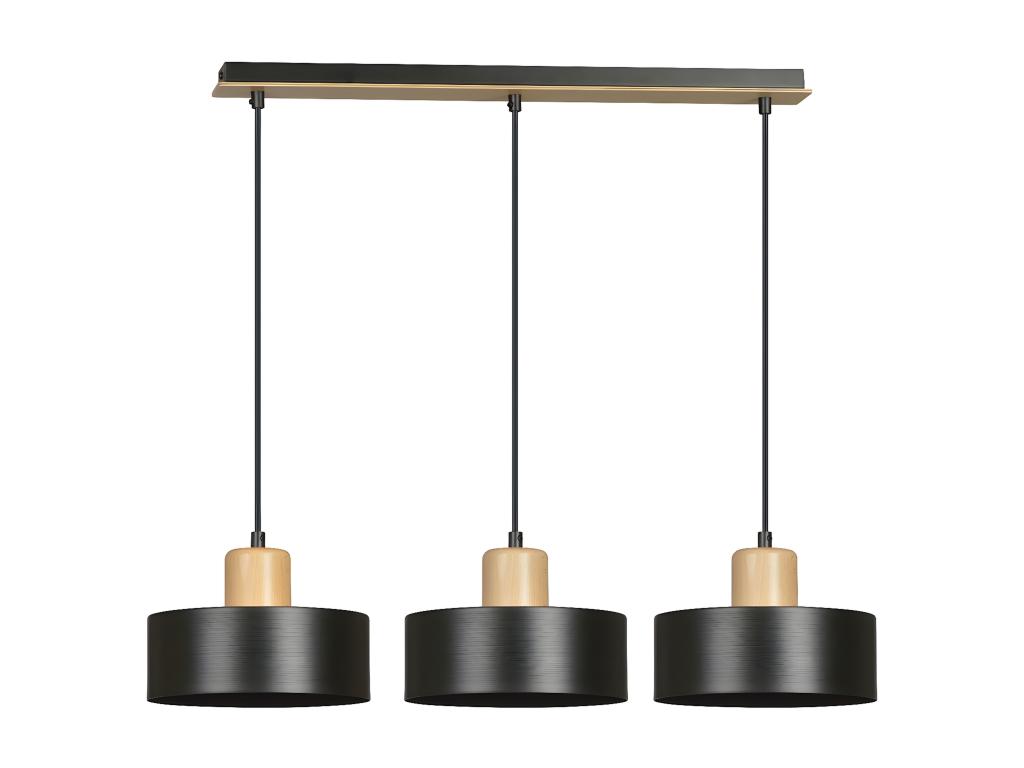 Lámpara de Suspensión Torin, Negro, 80x100x25 cm, Lujodec
