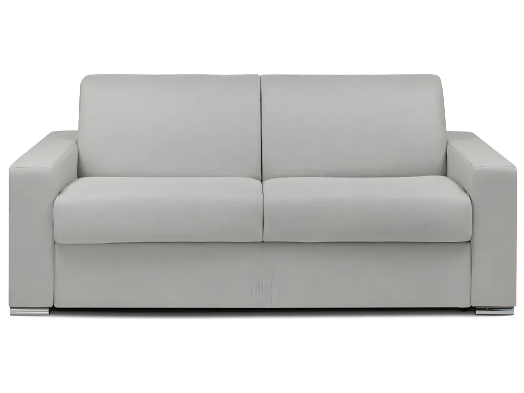 Sofá cama de 3 plazas de tela de apertura rápida Lluesmamuebles -Gris - Cama de 140 cm - Colchón 16 cm con espuma con memoria de forma