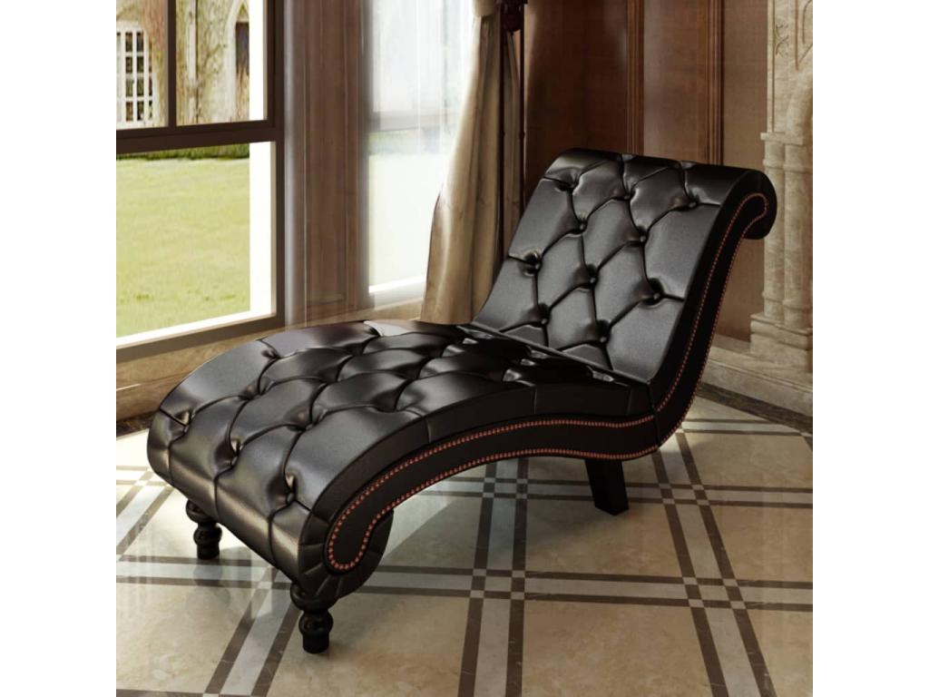 Prolenta Premium - Diván de cuero sintético marrón