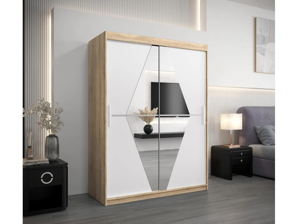 Armario Boverdeco de puertas correderas 200/150/62 2 puertas (Boverdeco/blanco)